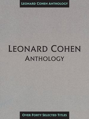 cover image of Leonard Cohen Anthology (Songbook)